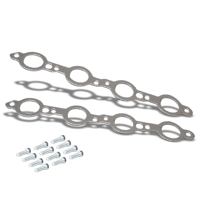 BFC Aluminum Graphite Exhaust Gasket For 98-15 Chevrolet Camaro 5.7L/6.2L V8-Exhaust Systems-BuildFastCar-BFC-12-1025