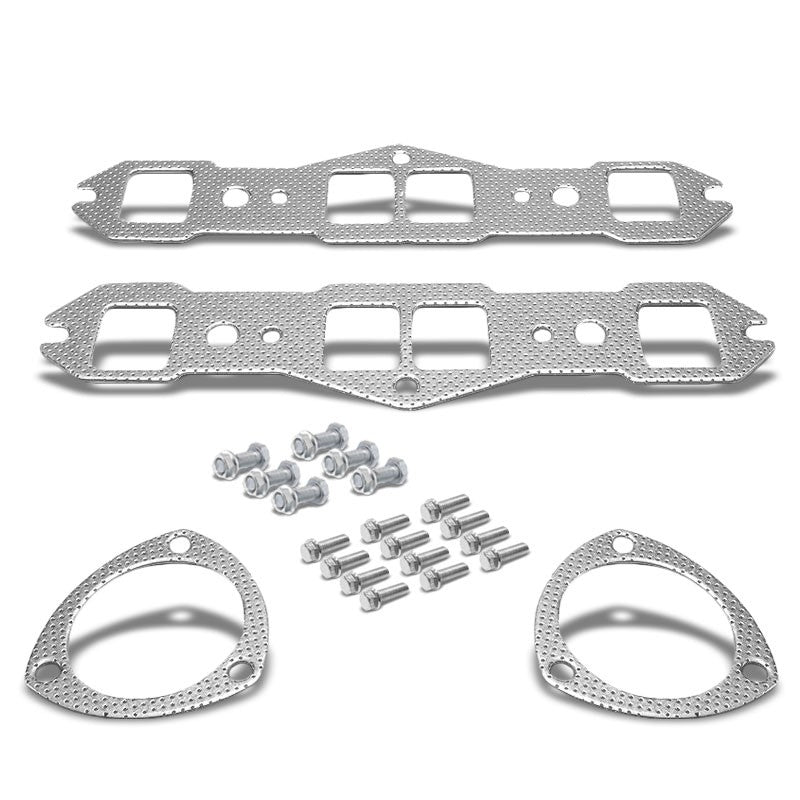 BFC Aluminum Graphite Exhaust Gasket Replacement For 68-75 Oldsmobile Cutlass V8-Exhaust Systems-BuildFastCar-BFC-12-1027