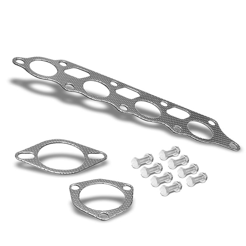 BFC Aluminum Graphite Exhaust Gasket For 00-04 Ford Focus ZX3/ZX5 2.0L DOHC-Exhaust Systems-BuildFastCar-BFC-12-1049