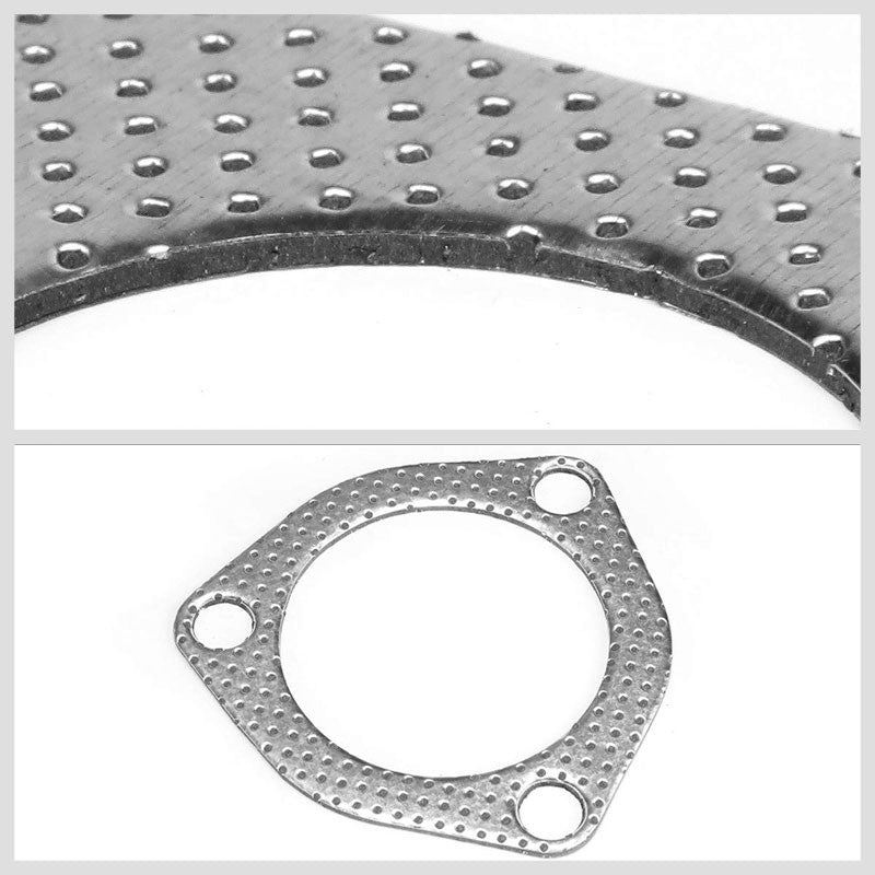 BFC Aluminum Graphite Exhaust Gasket For 00-04 Ford Focus ZX3/ZX5 2.0L DOHC-Exhaust Systems-BuildFastCar-BFC-12-1049