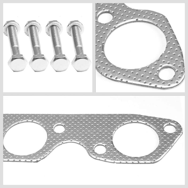 BFC Aluminum Graphite Exhaust Gasket For 99-04 Ford Mustang Base 3.8L/3.9L V6-Exhaust Systems-BuildFastCar-BFC-12-1050