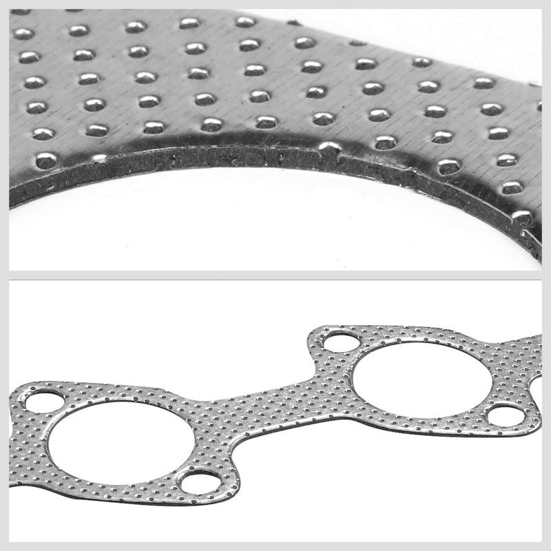 BFC Aluminum Graphite Exhaust Gasket For 96-04 Ford Mustang GT SN-95 V8 4.6L-Exhaust Systems-BuildFastCar-BFC-12-1055