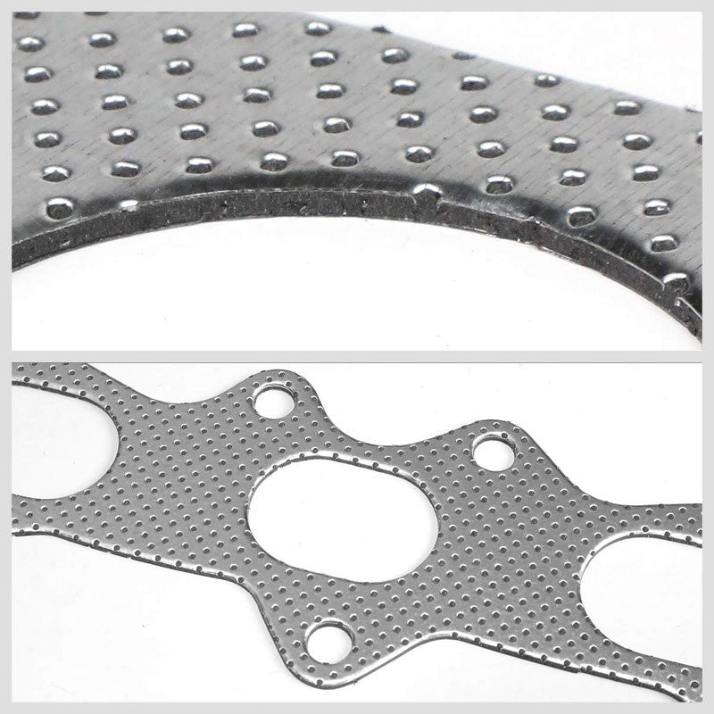 BFC Aluminum Graphite Exhaust Gasket Replacement For 93-97 Mazda MX-6 2.5L DOHC-Exhaust Systems-BuildFastCar-BFC-12-1056