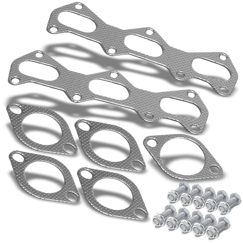 BFC Aluminum Graphite Exhaust Gasket For 03-08 Hyundai Tiburon GT/SE 2.7L DOHC-Exhaust Systems-BuildFastCar-BFC-12-1075