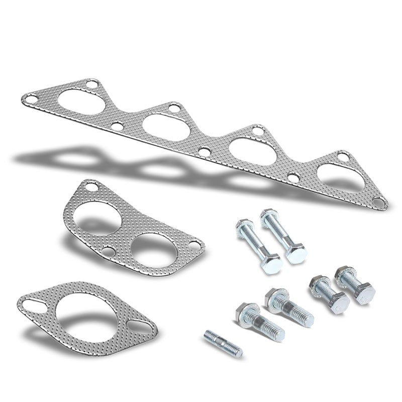 BFC Aluminum Graphite Exhaust Gasket For 90-94 Mitsubishi Eclipse GS 2.0L DOHC-Exhaust Systems-BuildFastCar-BFC-12-1086