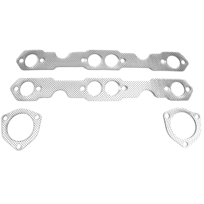 BFC Aluminum Graphite Exhaust Gasket Replacement For 55-57 Chevrolet Bel Air V8-Exhaust Systems-BuildFastCar-BFC-12-1112