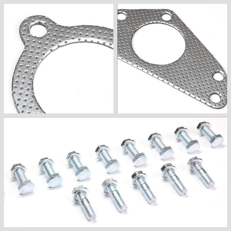 BFC Aluminum Graphite Exhaust Gasket For 02-07 Subaru Impreza WRX 2.0L/2.5L H4-Exhaust Systems-BuildFastCar-BFC-12-1120