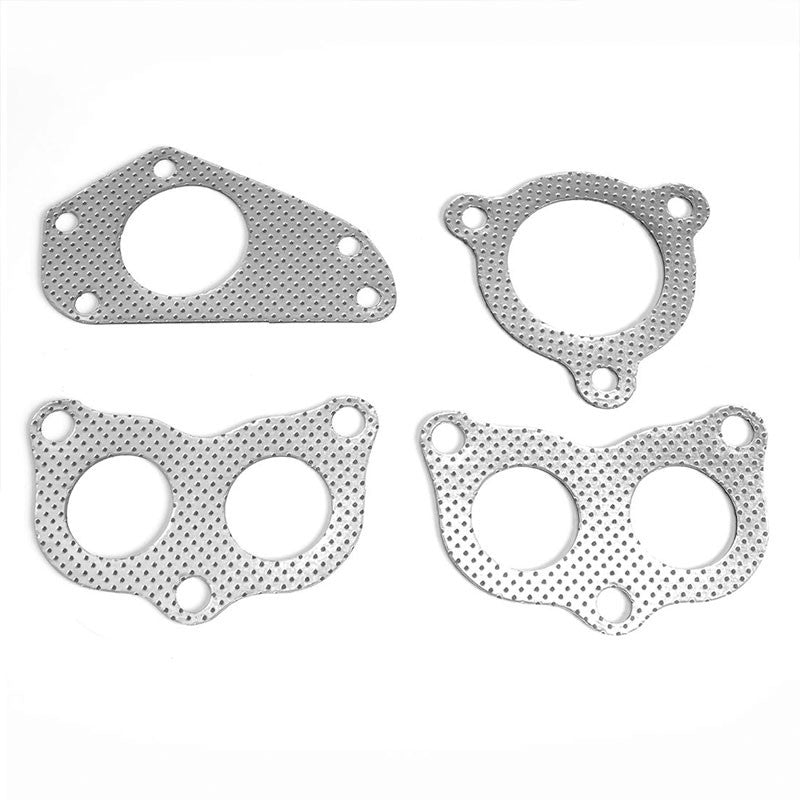 BFC Aluminum Graphite Exhaust Gasket For 02-07 Subaru Impreza WRX 2.0L/2.5L H4-Exhaust Systems-BuildFastCar-BFC-12-1120