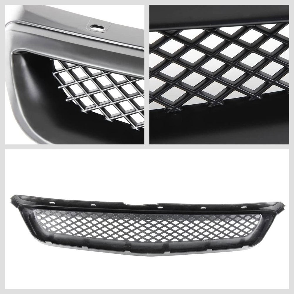 99-00 Civic EK Glossy Black Type-R Mesh Style Front Grille