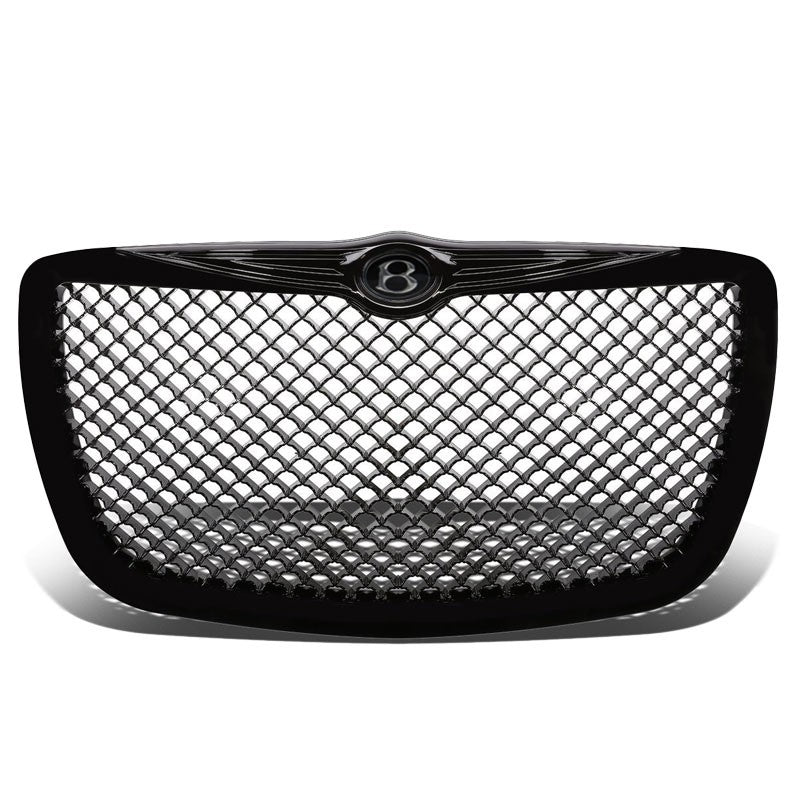 Black Diamond Mesh Style Replacement Front Grille For 05-10 300 V6/V8 DOHC/SOHC-Exterior-BuildFastCar