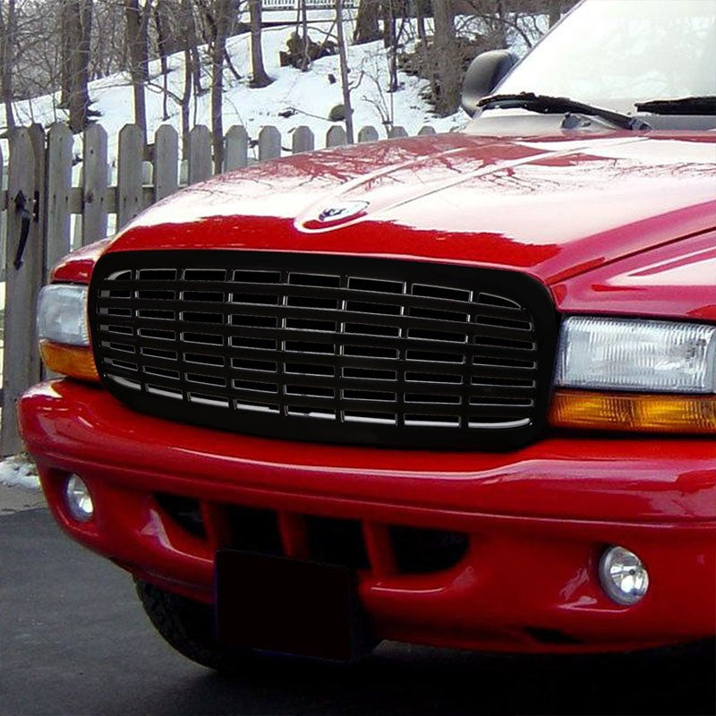 Black Vent Style Replacement Front Grille For Dodge 97-04 Dakota DN L4/V6/V8-Exterior-BuildFastCar