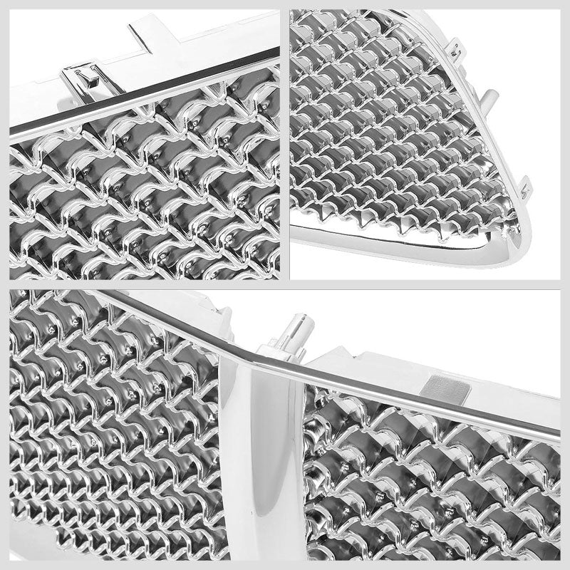 Chrome Diamond Mesh Style Replacement Grille For 11-14 Charger LX Sedan V6/V8-Grilles-BuildFastCar