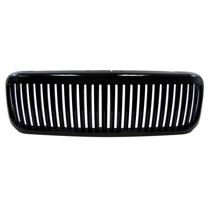 Black Vertical Style Replacement Front Grille For 00-04 F-250/F-350 Super Duty-Exterior-BuildFastCar