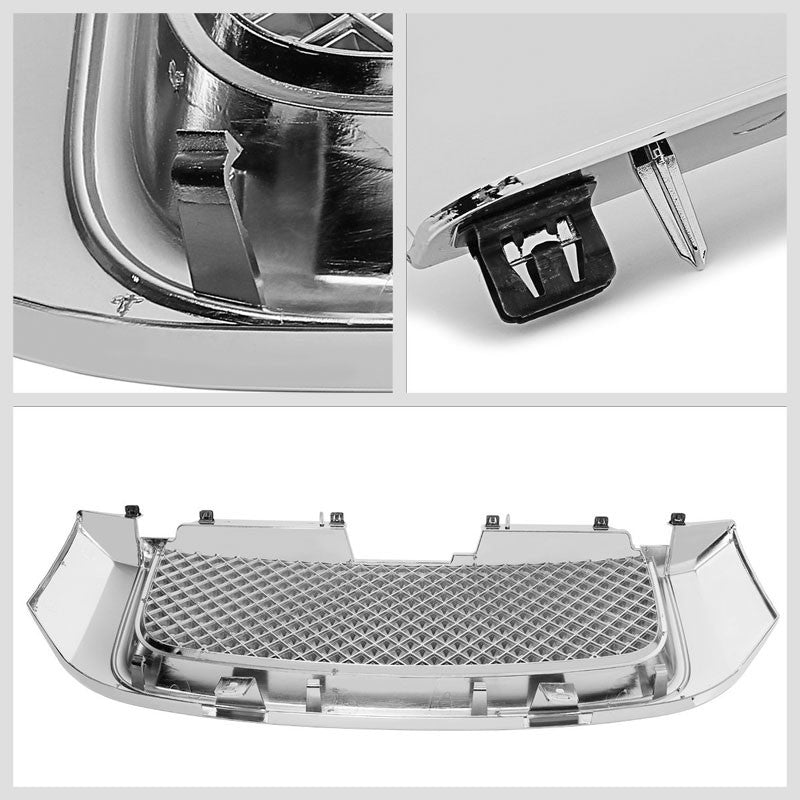 Chrome Diamond Mesh Style Replacement Front Grille For GMC 02-09 Envoy/XL/XUV-Exterior-BuildFastCar