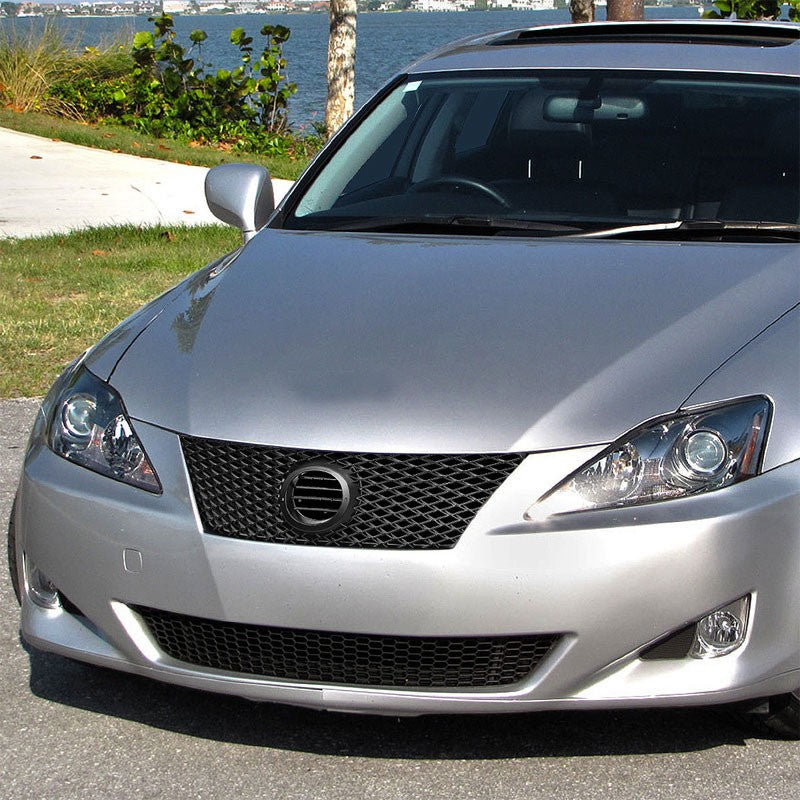 Black Diamond Mesh Style Replacement Front Grille For 06-08 IS250 XE20 2.5L V6-Exterior-BuildFastCar
