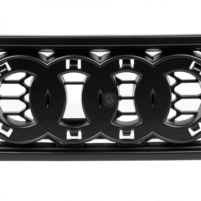 Black Honeycomb Mesh RS Style Replacement Front Grille For 96-00 A4/Quattro B5-Exterior-BuildFastCar