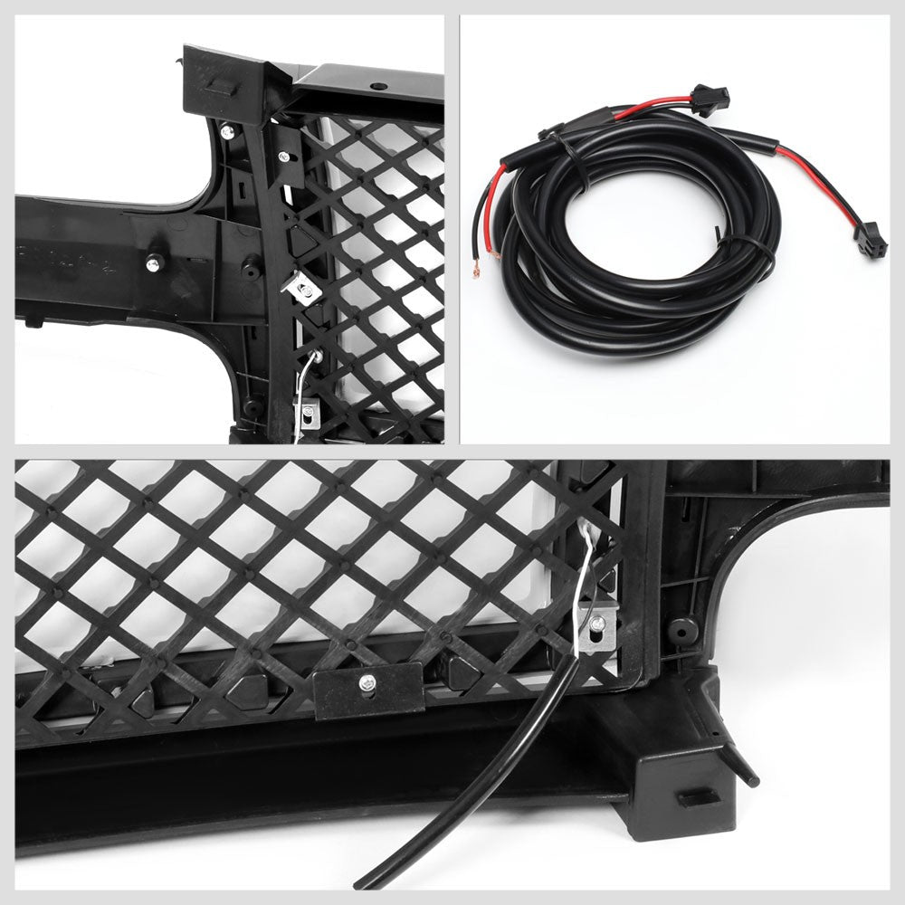 00-06 Suburban 1500 Glossy Black Mesh w/LED Front Grille