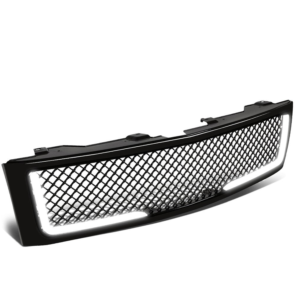 07-13 Silverado 1500 Glossy Black Mesh w/LED Front Grille