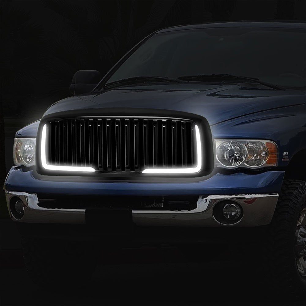 03-05 Ram 3500 Glossy Black Vertical w/LED Front Grille