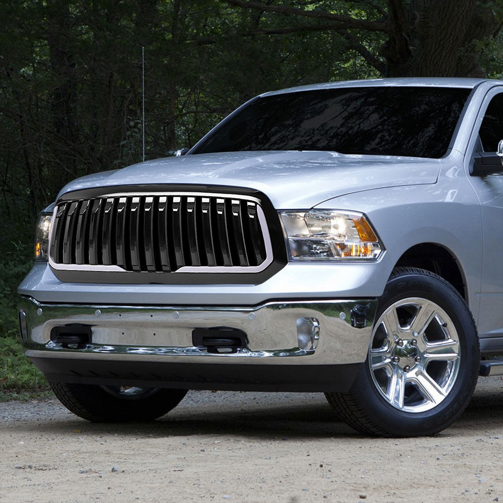 13-18 RAM 1500 Glossy Black Vertical w/LED Front Grille