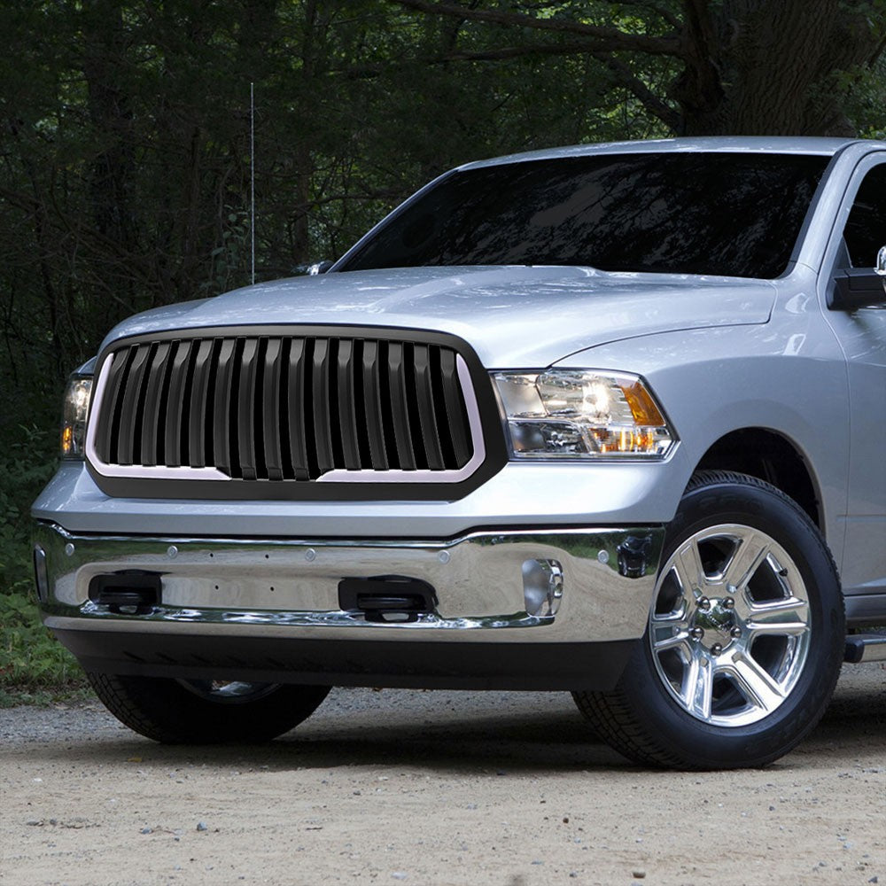 13-18 RAM 1500 Matte Black Vertical w/LED Front Grille