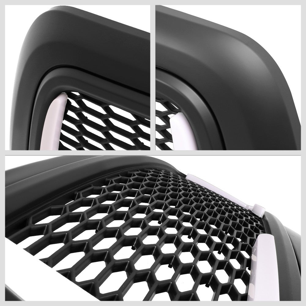 Black Matte Badgeless Vertical Slat Style Front Grille w/LED For 10-18 Ram 2500