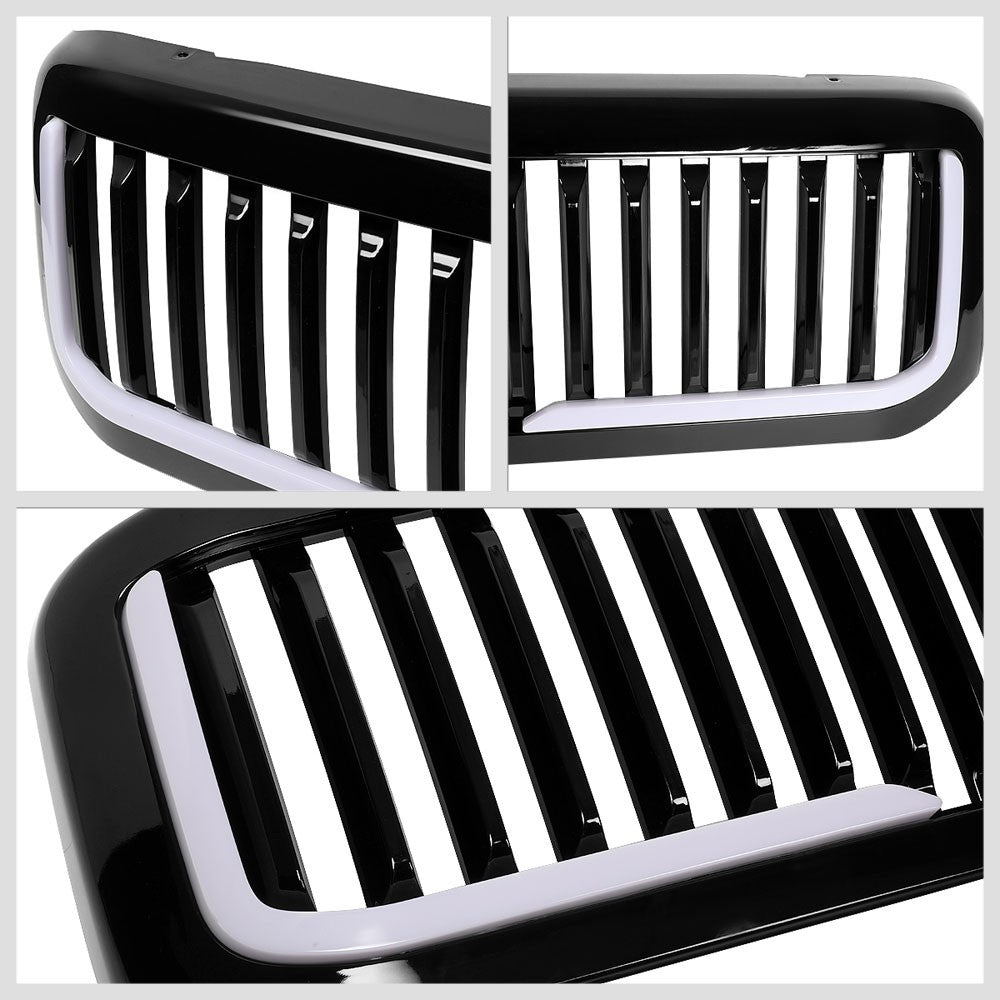 99-04 F-250 SD Glossy Black Vertical LED Front Grille