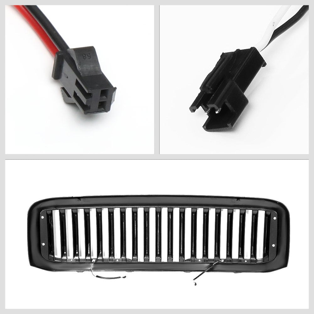 99-04 F-250 SD Glossy Black Vertical LED Front Grille