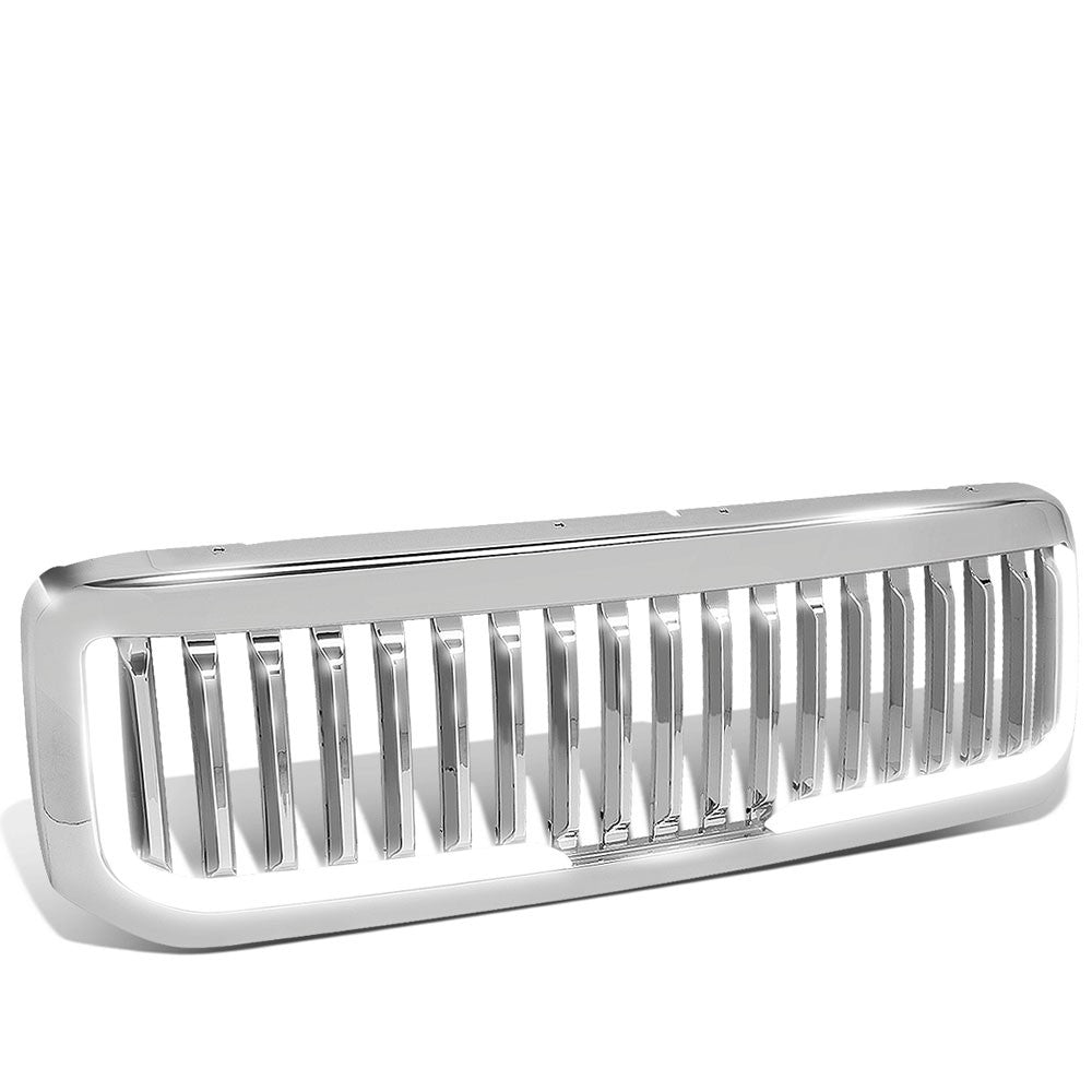 99-04 F-250 SD Polished Chrome Vertical LED Front Grille
