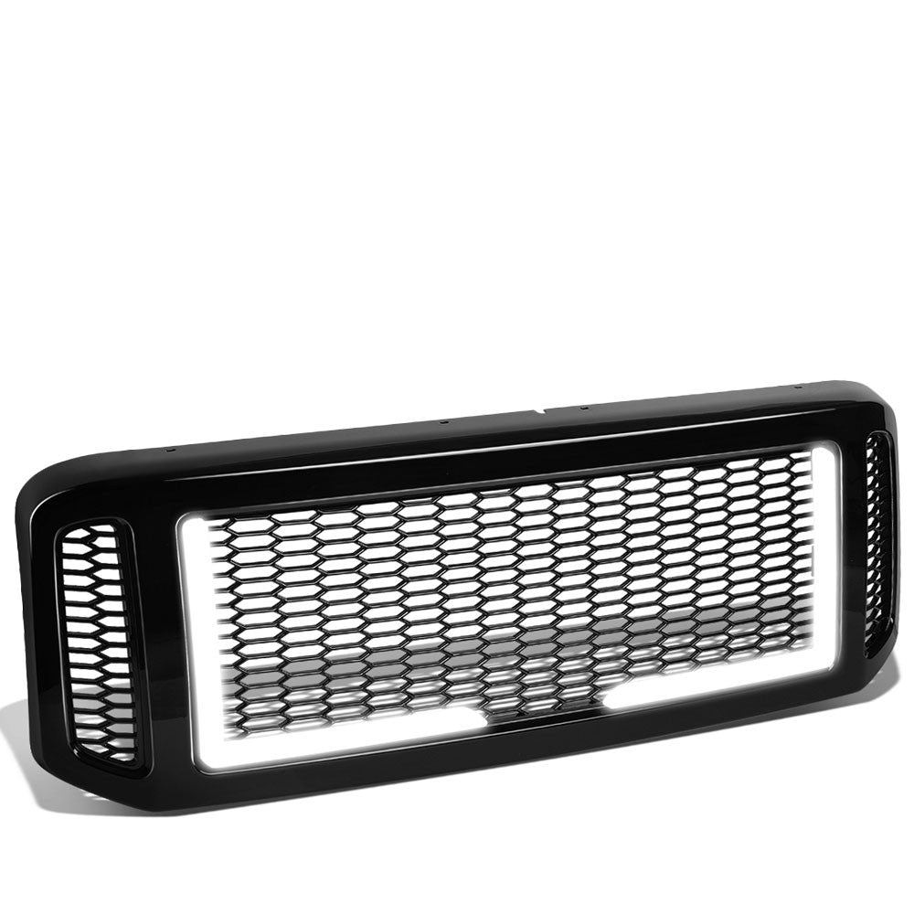 05 Ford Excursion Glossy Black Mesh w/LED Front Grille
