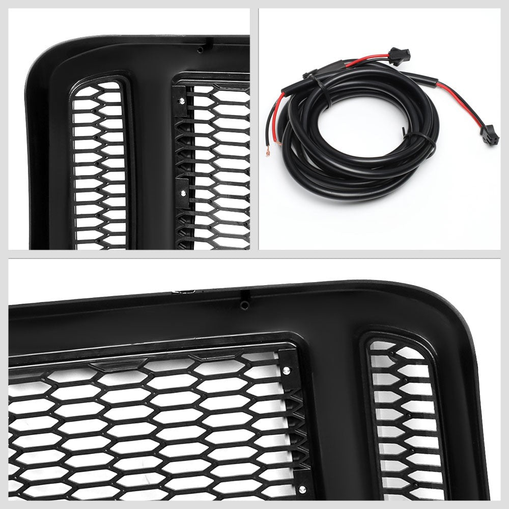 05 Ford Excursion Glossy Black Mesh w/LED Front Grille