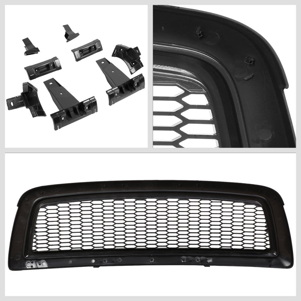 Black Glossy Badgeless Vertical Slat Style Front Grille For 09-10 Dodge Ram 1500