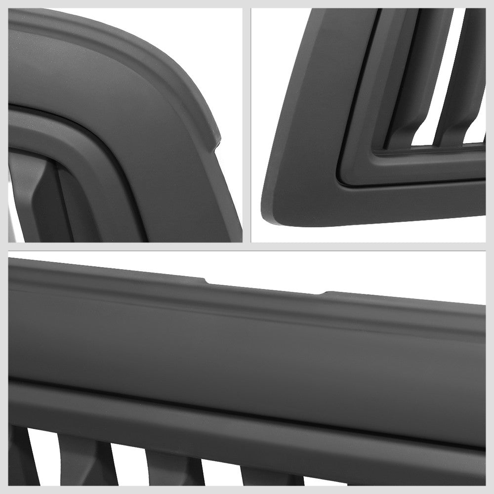 Black Primered Badgeless Vertical Slat Style Front Grille For 09-10 Ram 1500