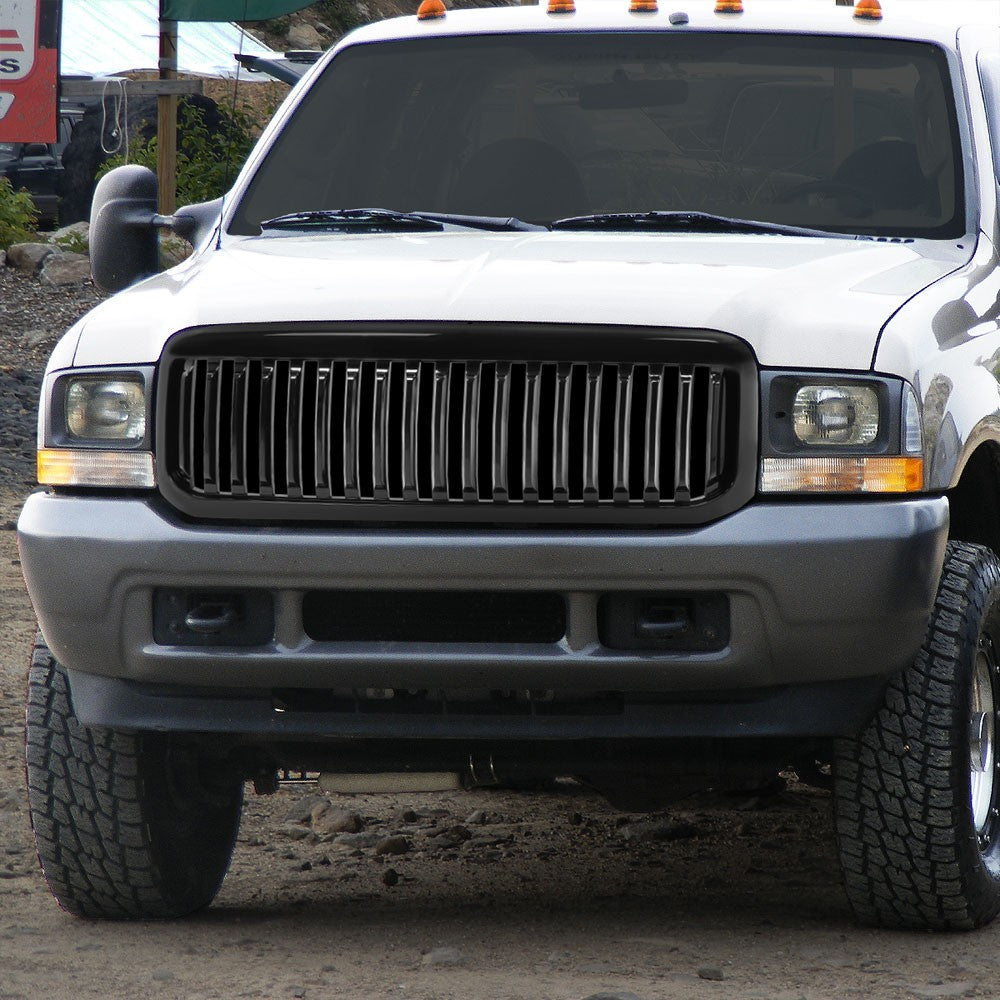 99-04 F-250 Super Duty Glossy Black Vertical Front Grille