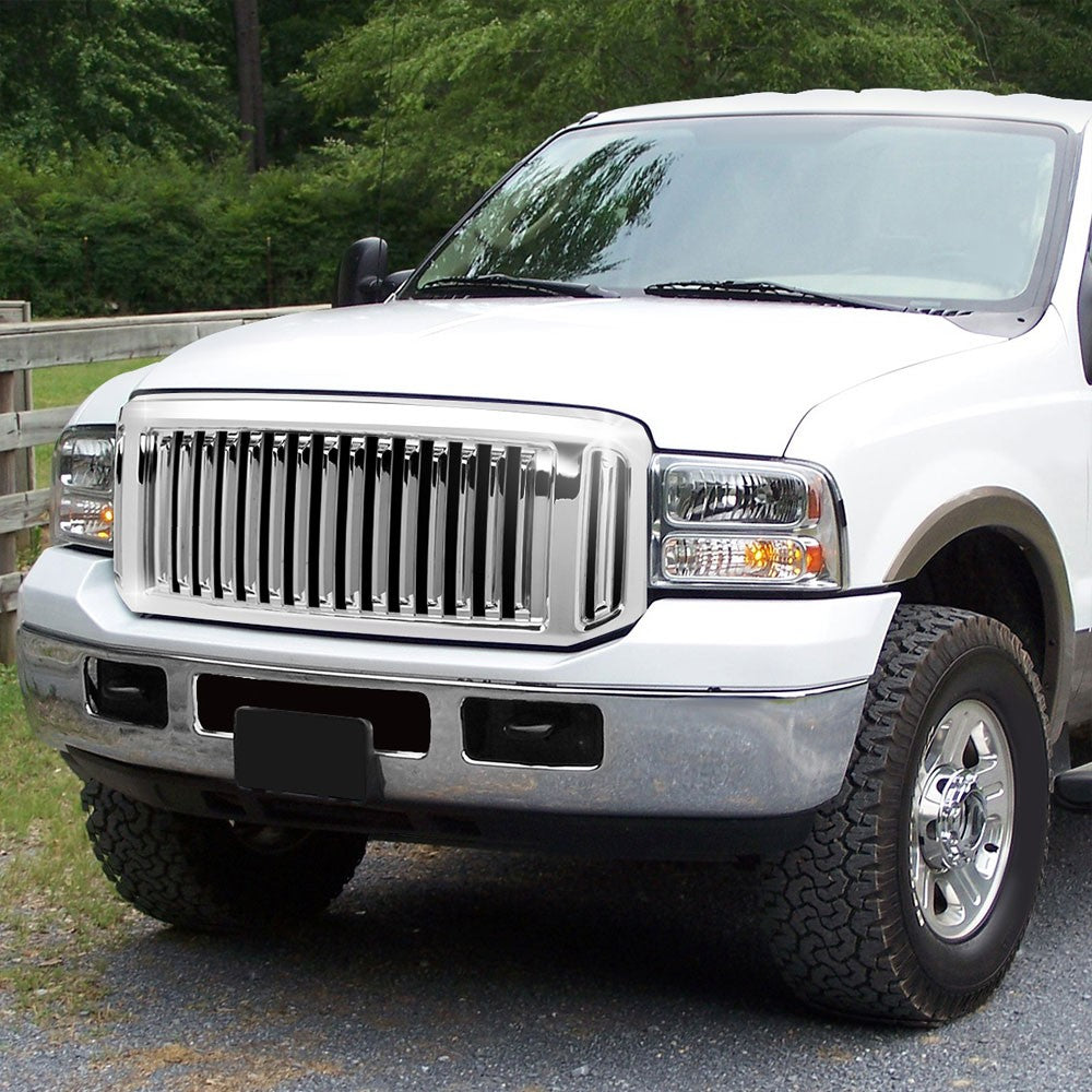 05-07 Ford Super Duty Polished Chrome Vertical Front Grille