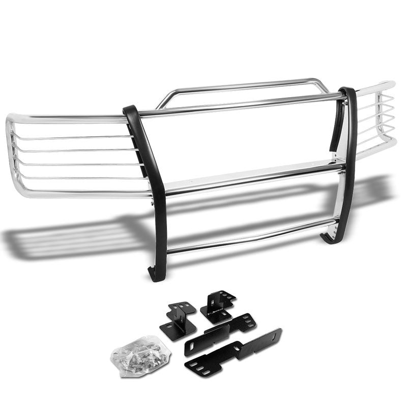 Metallic Mild Steel Full Front Grille Guard For 00-06 Chevrolet Tahoe 4.8L/5.3L-Grille Guards & Bull Bars-BuildFastCar-BFC-GRGD-CHEVYTA007-SS