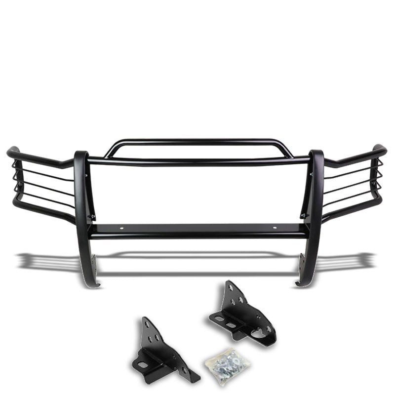 Black Mild Steel Full Front Bumper Grille Guard For 99-07 Ford F-250 Super Duty-Grille Guards & Bull Bars-BuildFastCar-BFC-GRGD-FORDSD026-BK