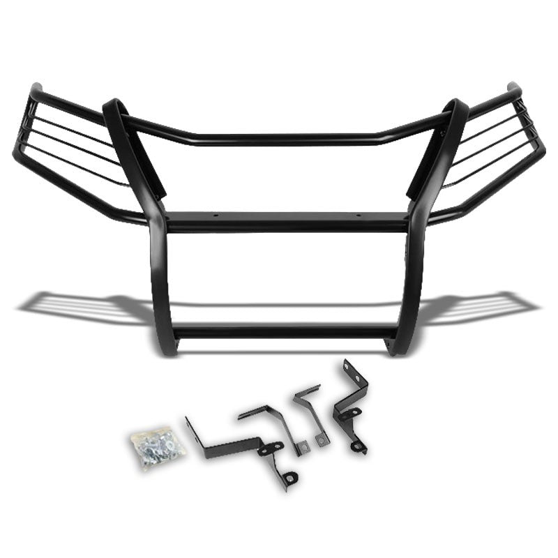 Black Mild Steel Full Front Bumper Grille Guard For 13-17 Toyota RAV4 XA40 2.5L-Grille Guards & Bull Bars-BuildFastCar-BFC-GRGD-TOYRAV41317-BK