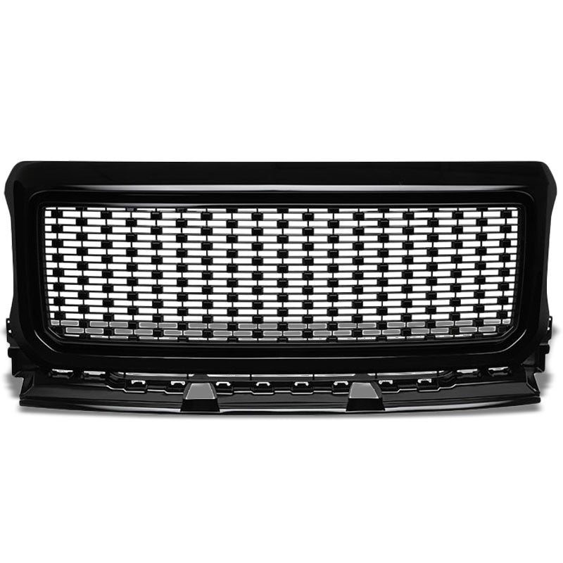 Polished Black Denali Style Front Bumper Hood Grille For 15-18 GMC Canyon-Grilles-BuildFastCar