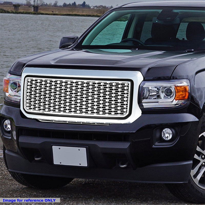 Polished Chrome Denali Style Front Bumper Hood Grille For 15-18 GMC Canyon-Grilles-BuildFastCar