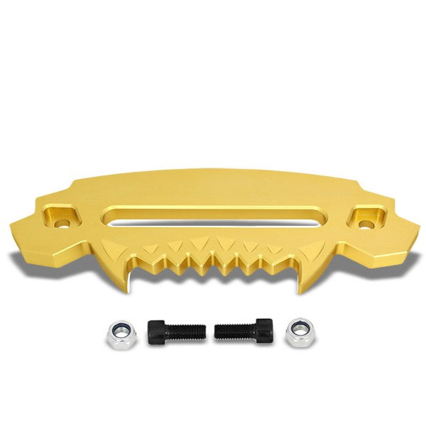 10" Gold Universal Aluminum Hawse Fairlead For Synthetic Winch Rope/Cable ATV-Truck & Towing-BuildFastCar-BFC-HITCALU-003GD