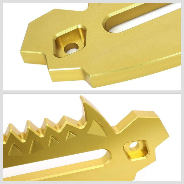 10" Gold Universal Aluminum Hawse Fairlead For Synthetic Winch Rope/Cable ATV-Truck & Towing-BuildFastCar-BFC-HITCALU-003GD