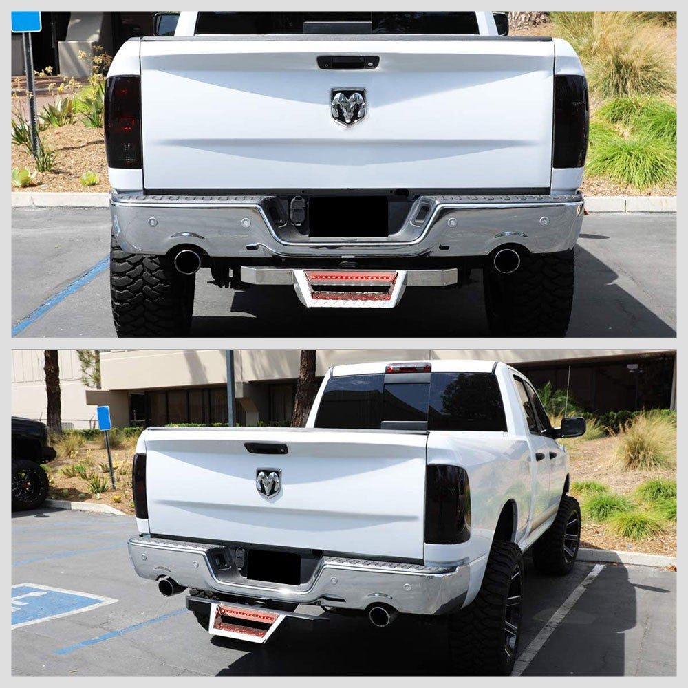 32.5" Long Chrome Rear Truck Hitch Step with LED Brake Light For 2" Receiver-Truck & Towing-BuildFastCar