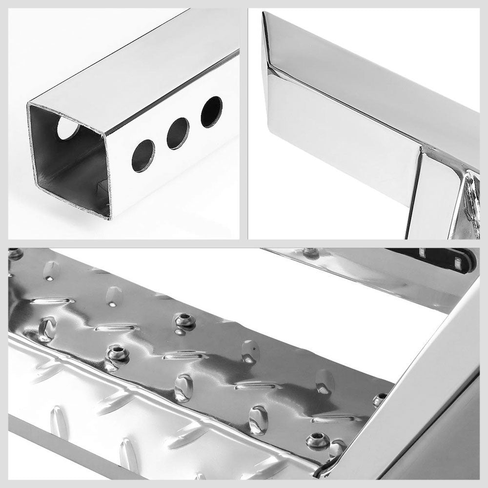 32.5" Long Chrome Rear Truck Hitch Step with LED Brake Light For 2" Receiver-Truck & Towing-BuildFastCar