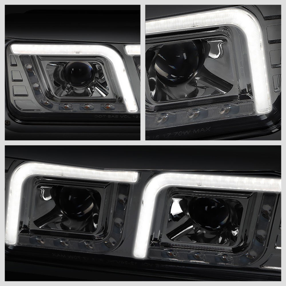 Chrome Housing Clear Lens Full LED Trailer Headlight For 87-19 Kenworth T800
