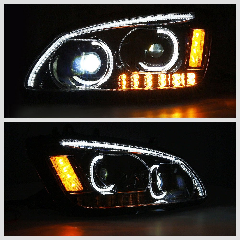 Black Housing Clear Lens Full LED Trailer Headlight For 08-18 Kenworth T660