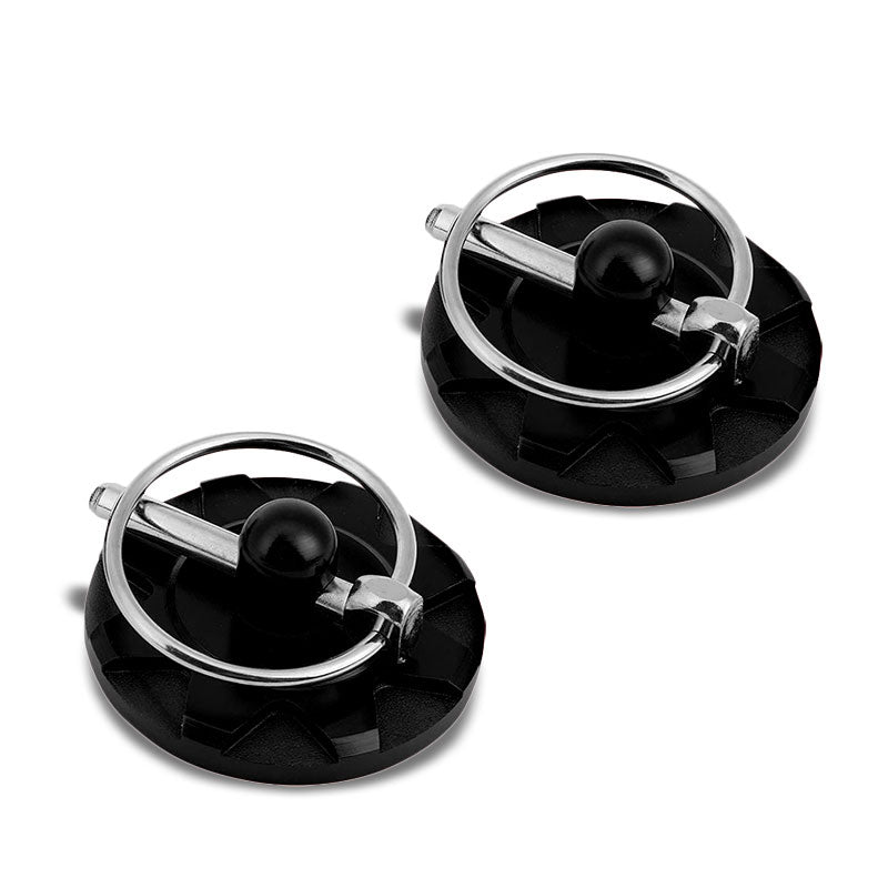 Black Race Billet Style Aluminum Cosmetic Front Bonnet Hood Lock Pin+Cable+Tape-Hood/Bonnet-BuildFastCar