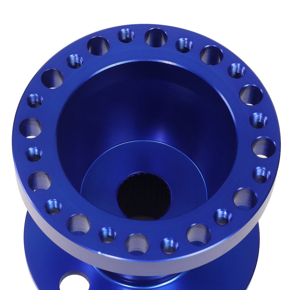 Blue 70/74mm 6-Bolt Aluminum Race Steering Wheel Hub Adapter For 92-97 F-250