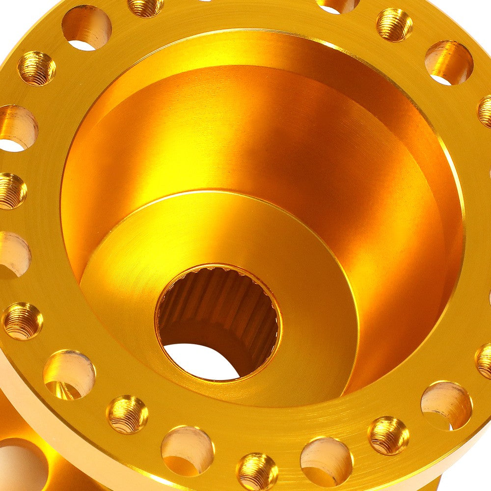 Gold 70/74mm 6-Bolt Aluminum Race Steering Wheel Hub Adapter For 92-97 F-350