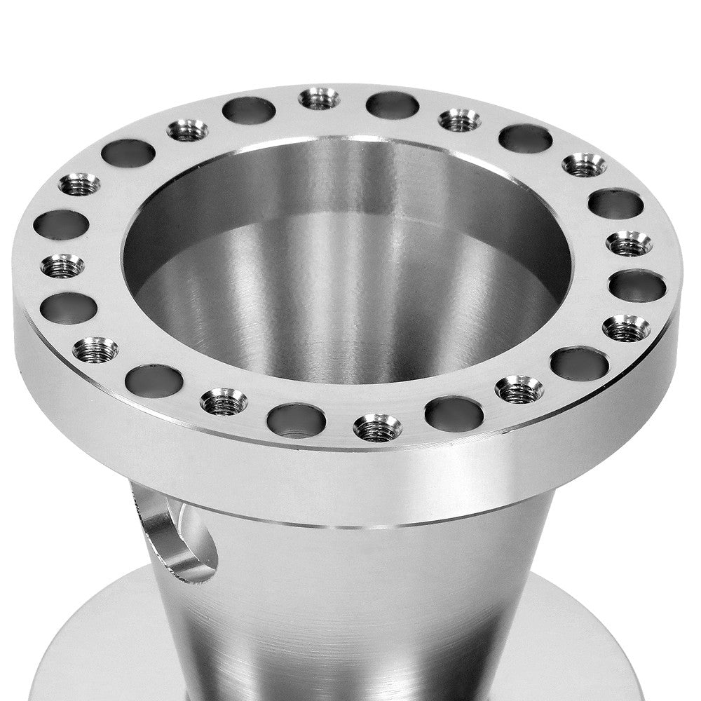 Silver 70/74mm 6-Bolt Aluminum Race Steering Wheel Hub Adapter For 92-97 F-150